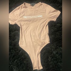 Pink pretty little thing body suit